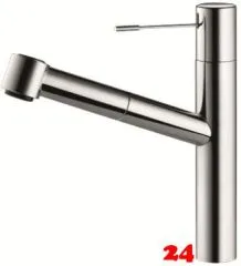 KWC Kchenarmatur Ono 10.151.033.000FL Einhebelmischer Chrom mit Zugauslauf Bedienhebel aus Medizinstahl (121791)