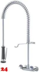 KWC Gastro CR K.24.42.70.000C78-SB-WA Zweigriffmischer Wand mit Pendelbrause fr die Profikche (100456)