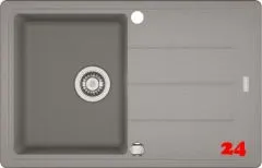 FRANKE Kchensple Basis BFG 611-78 Fragranit+ Einbausple / Granitsple mit Siebkorb als Drehknopfventil