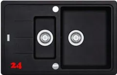 FRANKE Küchenspüle Basis BFG 651-78 Fragranit+ Einbauspüle / Granitspüle mit Siebkorb als Drehknopfventil FRANKE Küchenspüle Basis BFG 651-78 Fragranit+ Einbauspüle / Granitspüle mit Siebkorb als Drehknopfventil