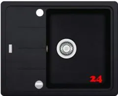 FRANKE Kchensple Basis BFG 611-62 Fragranit+ Einbausple / Granitsple mit Siebkorb als Drehknopfventil