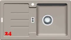 FRANKE Kchensple Strata STG 614-78 Fragranit+ Einbausple / Granitsple mit Siebkorb als Stopfen- oder Drehknopfventil