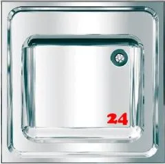 KWC PROFESSIONAL Maxima MAXS 100-60 Gewerbesple Auflage / Abdeckung fr Spltisch 1 Becken (600x600mm)