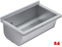 KWC PROFESSIONAL Sirius Universalwaschtrog BS311N fugenlos verschweiter Waschtrog fr Wandmontage Ablauf links