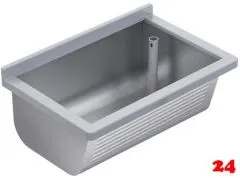 KWC PROFESSIONAL Sirius Universalwaschtrog BS312N fugenlos verschweiter Waschtrog fr Wandmontage Ablauf rechts