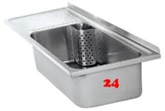 KWC PROFESSIONAL Sirius Mehrzweckbecken BS351 fr Auflage- oder Wandmontage Abtropfflche links / Becken rechts
