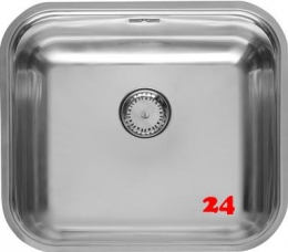 REGINOX Küchenspüle Colorado Comfort (L) OKG Einbauspüle Edelstahl 3 in 1 mit Flachrand Siebkorb als Stopfenventil