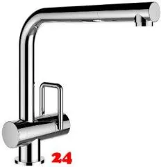LAUFEN ARWA Kchenarmatur Twin HF989673100001 Chrom Einhebelmischer / Spltischarmatur mit Zugauslauf als Schlauchbrause