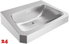 KWC PROFESSIONAL Anima Einzelwaschtisch WT600C für Wandmontage fugenlos eingeschweißtes Becken ohne Hahnlochbohrung KWC PROFESSIONAL Anima Einzelwaschtisch WT600C für Wandmontage fugenlos eingeschweißtes Becken ohne Hahnlochbohrung