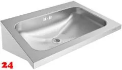 KWC PROFESSIONAL Anima Einzelwaschtisch WT600A fr Wandmontage fugenlos eingeschweites Becken ohne Hahnlochbohrung