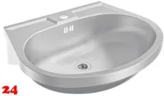 KWC PROFESSIONAL Anima Handwaschbecken BS205-M für Wandmontage fugenlos eingeschweißtes Becken mit Armaturenbohrung Ø 35mm KWC PROFESSIONAL Anima Handwaschbecken BS205-M für Wandmontage fugenlos eingeschweißtes Becken mit Armaturenbohrung Ø 35mm