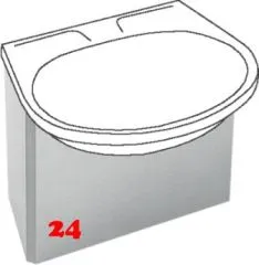 KWC PROFESSIONAL Anima Siphonabdeckung BS206 passend zu Handwaschbecken BS204 und BS205