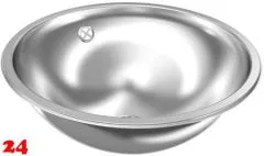 KWC PROFESSIONAL Rondo Rundbecken RNDH420 Einbau-/ Unterbaubecken hochglanzpoliert berlauf rund