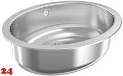 KWC PROFESSIONAL Rondo Becken RNDH450-O Einbau-/ Unterbaubecken hochglanzpoliert berlauf rund