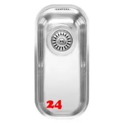 REGINOX Kchensple IB 1840 (L) OKG Einbausple Edelstahl 3 in 1 mit Flachrand Siebkorb als Stopfenventil