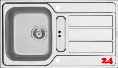 ✅ PYRAMIS Kchensple Athena (86x50) 1 1/4B 1D Einbausple / Edelstahlsple Siebkorb als Drehknopfventil