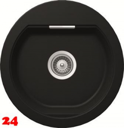 SCHOCK Küchenspüle Mono R-100 Cristadur® Nano-Granitspüle / Runde Spüle mit Drehexcenter