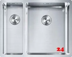 FRANKE Kchensple Box BXX 260/160-34-16 Edelstahlsple 3 in 1 (Einbau, Unterbau, Flchenbndig) Siebkorb als Stopfenventil