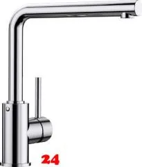 BLANCO Kchenarmatur Mila Chrom Einhebelmischer / Spltischarmatur mit Festauslauf 360 schwenkbarer Auslauf