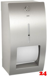 KWC PROFESSIONAL Stratos WC-Rollenhalter STRX672 mit Spindelsystem für die Aufputzmontage