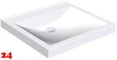 KWC PROFESSIONAL Quadro Einzelwaschtisch ANMW410 Waschtisch MIRANIT fr Wandmontage rechteckige Mulde ohne Hahnlochbohrung