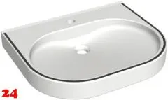 KWC PROFESSIONAL VARIUScare Einzelwaschtisch ANMW502 Waschtisch MIRANIT fr Wandmontage unterfahrbar Barrierefrei* mit Armaturenbohrung  35mm