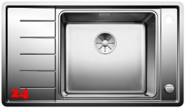 BLANCO Küchenspüle Andano XL 6 S-IF Compact Edelstahlspüle Flachrand mit Ablaufsystem InFino und Drehknopfventil