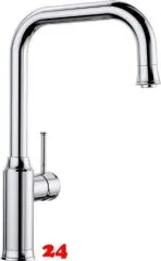 BLANCO Kchenarmatur Livia-S Chrom Einhebelmischer / Spltischarmatur mit Zugauslauf 190 schwenkbarer Auslauf