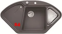 BLANCO Eckspüle Delta II-F Silgranit® PuraDur®II Granitspüle Flächenbündig Ablaufsystem InFino mit Drehknopfventil BLANCO Eckspüle Delta II-F Silgranit® PuraDur®II Granitspüle Flächenbündig Ablaufsystem InFino mit Drehknopfventil