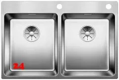 BLANCO Kchensple Andano 340/340-IF/A Edelstahlsple / Doppelsple Flachrand mit Ablaufsystem InFino und PushControl