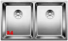 BLANCO Kchensple Andano 340/340-IF Edelstahlsple / Doppelbecken Flachrand mit Ablaufsystem InFino und Handbettigung