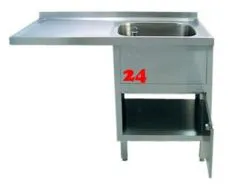 AfG Splcenter (1200x700) auf Unterschrank VSCA127R-BR Gewerbesple mit verschweitem Untergestell