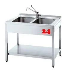 AfG Spltisch (1400x700) auf Unterbau VL2147 Gewerbesple mit verschweitem Untergestell und Boden