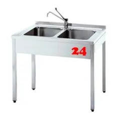 AfG Spltisch (1200x700) auf Unterbau VL2127-K Gewerbesple mit verschweitem Untergestell offen