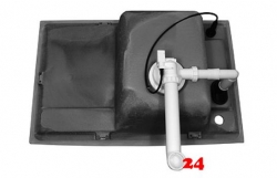 BLANCO Ablaufgarnitur 1 x 3,5'' Sieb mit Ablauffernbedienung berlauf oval/horizontal Ablaufgarnitur Komplett Serie: Axia, Axia II, Classic Pro (224809)