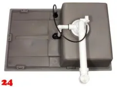 BLANCO Ablaufgarnitur 1x3,5 mit Ablauffernbedienung berlauf rund horizontal Ablaufgarnitur Komplett Serie: Metra (237858)