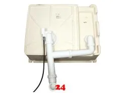 BLANCO Ablaufgarnitur 1 x 3,5'' Sieb mit Zug-Ablauffernbedienung - 1 x 1,5'' Sieb berlauf rund Ablaufgarnitur Komplett Serie: Subline (224818)