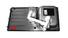 BLANCO Ablaufgarnitur 2 x 3,5'' Sieb ohne Ablauffernbedienung berlauf rechteckig Komplett Serie: Median (217405)