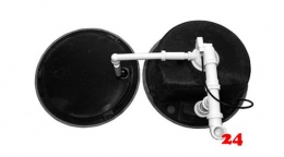 BLANCO Ablaufgarnitur 1 x 3,5'' Sieb mit Ablauffernbedienung 2 x berlauf gebogen rund/horizontal Ablaufgarnitur Komplett Serie: Rondo Pro-Set (224042)