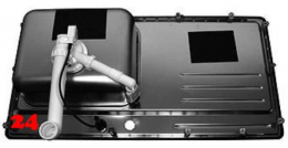 BLANCO Ablaufgarnitur 1 x 3,5'' Sieb mit Ablauffernbedienung berlauf rund Ablaufgarnitur Komplett Serie: Strato (220500)