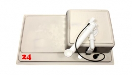 BLANCO Ablaufgarnitur 1 x 3,5'' mit Ablauffernbedienung berlauf rund modernes Sieb Ablaufgarnitur Komplett Serie: Zenar (226236)