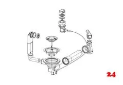 FRANKE Ablaufgarnitur 1x 3,5" mit Ablauffernbedienung 1x 3,5" Excenter Siebkrbchen 1x berlauf rund Serie: Basis, Impact, Maris, Pebel (1120687564)