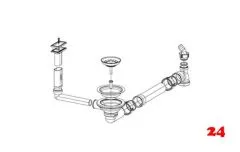 FRANKE Stopfen-Vtl. 3 1/2" fr 1 und 1 1/4 Becken Ablaufgarnitur Komplett Serie: Euroform, Libera, Strata (1120687788)