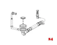 FRANKE Ablaufgarnitur 1x 3,5" mit Ablauffernbedienung 1x 3,5" Excenter Siebkrbchen 1x berlauf rund Serie: Antea, Calypso, Maris, Pamira (1120006374) update {1120567976}