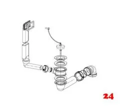 FRANKE Ablaufventil 2" 1 Stopfenventil Ablaufgarnitur Komplett Serie: Pamira (1120006362)