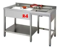 AfG Vorbereitungstisch fr Fleisch oder Fisch (1200x700) VFT127 Gewerbesple mit verschweitem Untergestell