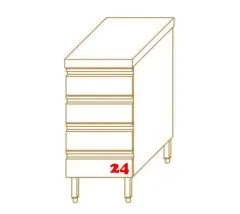 AfG Schubladenschrank 4 Schubladen T600 mit Aufkantung AS46S4A verschweite Ausfhrung passend fr Gastronorm