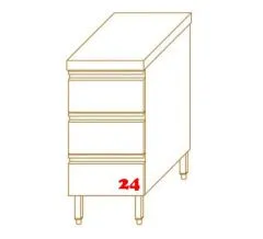 AfG Schubladenschrank mit 3 Schubladen T700 AS47S3 verschweite Ausfhrung passend fr Gastronorm