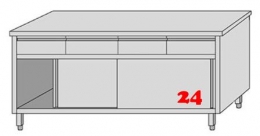 AfG Arbeitsschrank mit 4 Schubladen und Schiebetüren (B1900xT600) ASSL196 verschweißte Ausführung