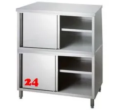 AfG Geschirrschrank mit Schiebetren (B1500xT600) GS156 zwei Schrankrume verschweite Ausfhrung